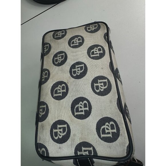 DAMAGED For parts - DOONEY & BOURKE Beige Black Circle Hobo Purse Shoulder L - Picture 8 of 14